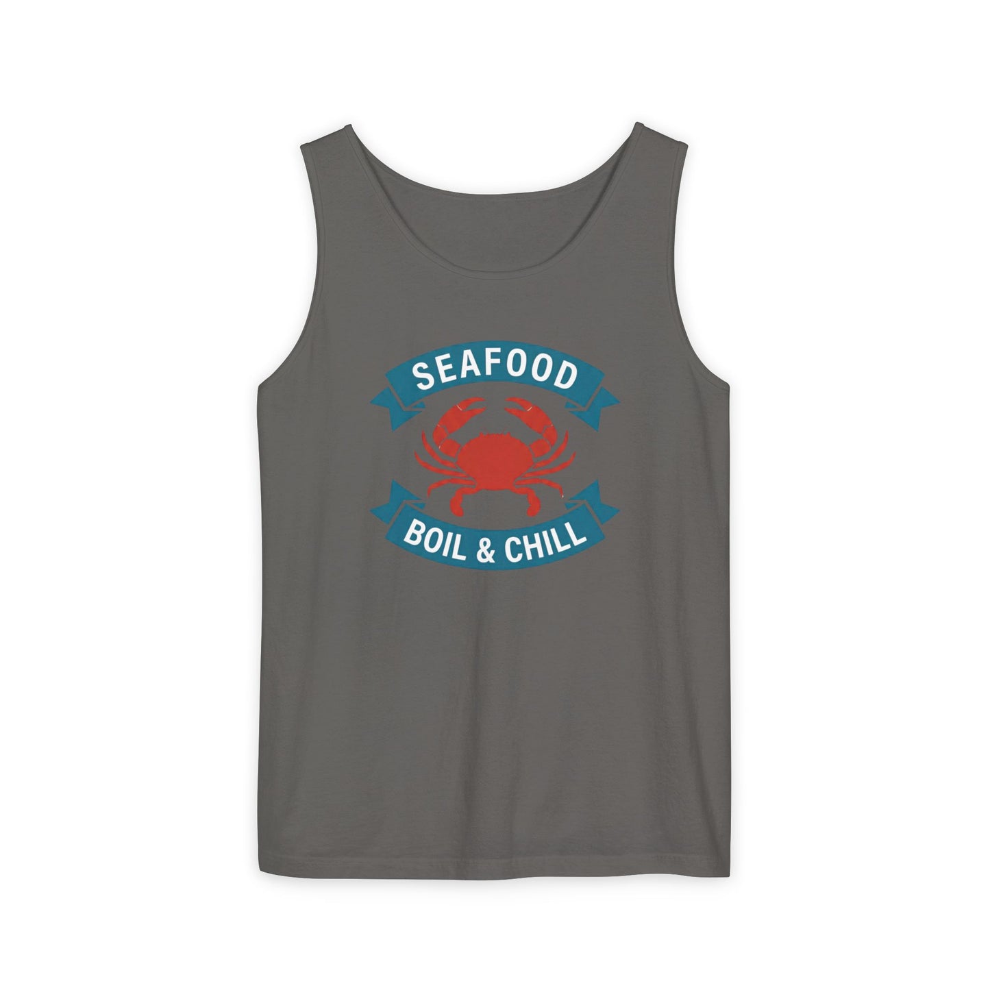 Seafood Boil & Chill Tank Top — Crab Graphic Summer Beach Shirt