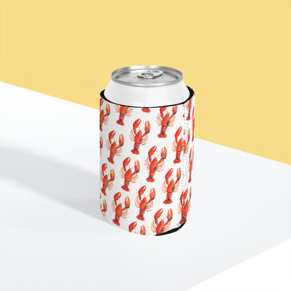 Lobster or Crawfish Pattern Can Cooler Sleeve — Insulated Neoprene Koozie for Seafood Boils & Summer Parties