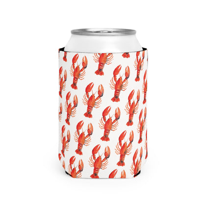 Lobster or Crawfish Pattern Can Cooler Sleeve — Insulated Neoprene Koozie for Seafood Boils & Summer Parties