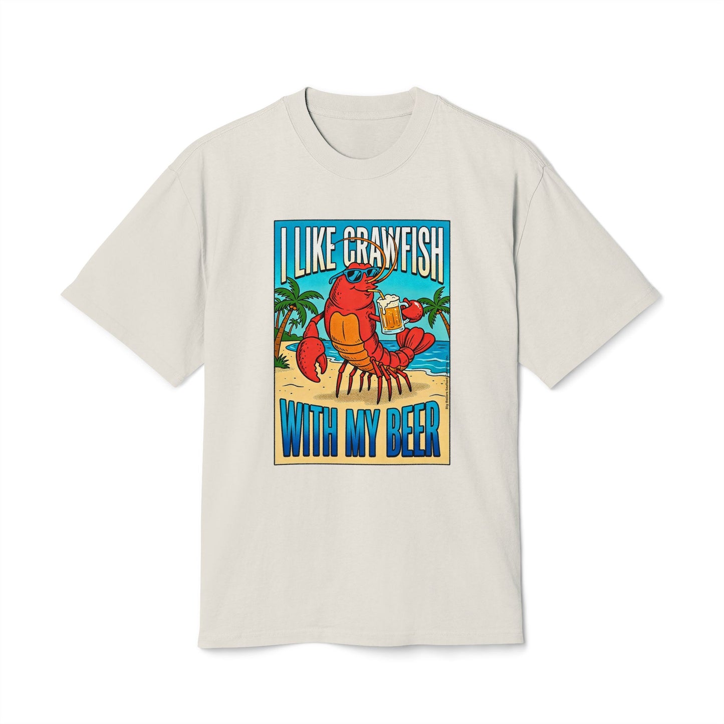 Crawfish & Beer Beach Tee — "I Like Crawfish With My Beer" Graphic T-Shirt