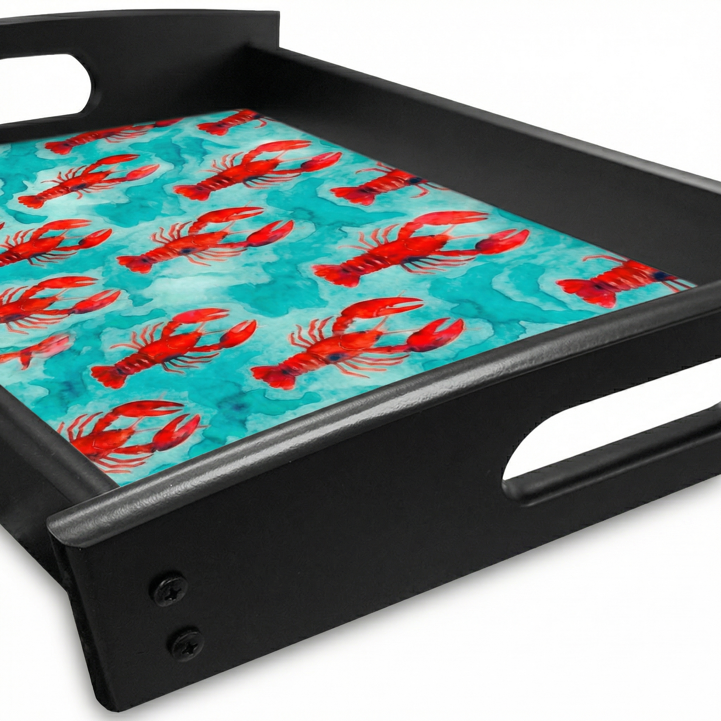 Lobster in Water Pattern Large Serving Tray – Coastal Seafood Kitchen Decor
