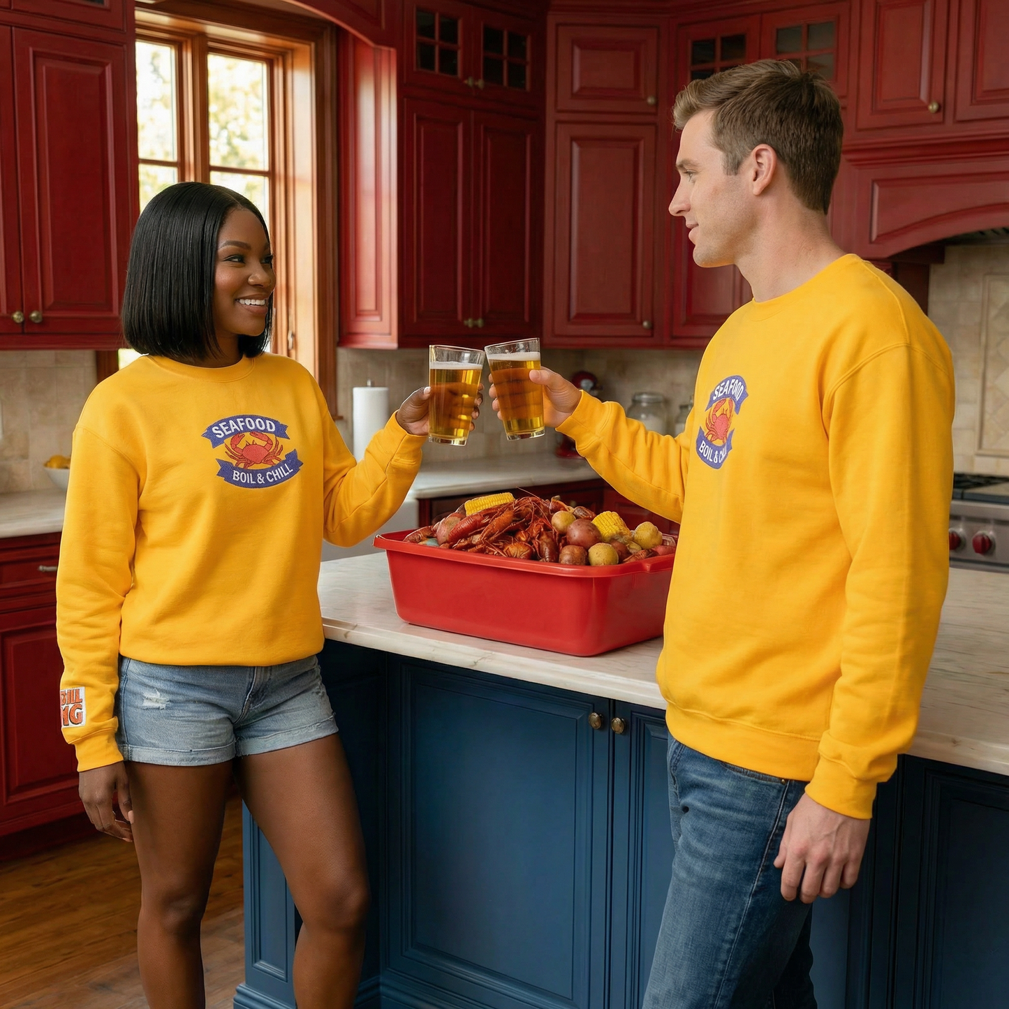 "Seafood Boil & Chill" Unisex Heavy Blend™ Crewneck Sweatshirt