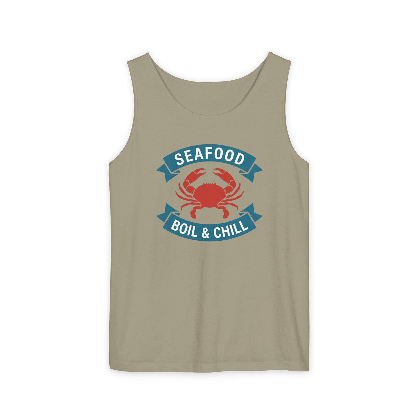 Seafood Boil & Chill Tank Top — Crab Graphic Summer Beach Shirt