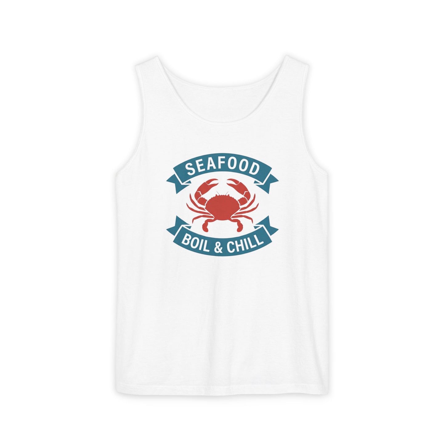 Seafood Boil & Chill Tank Top — Crab Graphic Summer Beach Shirt
